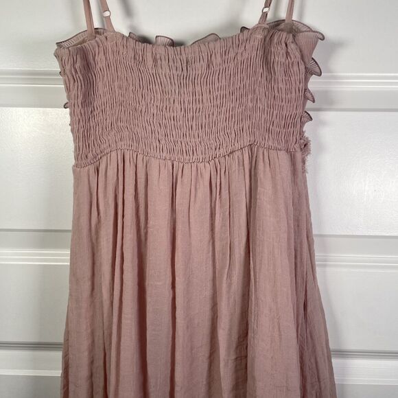 Rachael & Chloe Pink Layered Ruffles Strapless Party Dress Size Medium Lined - Picture 5 of 11